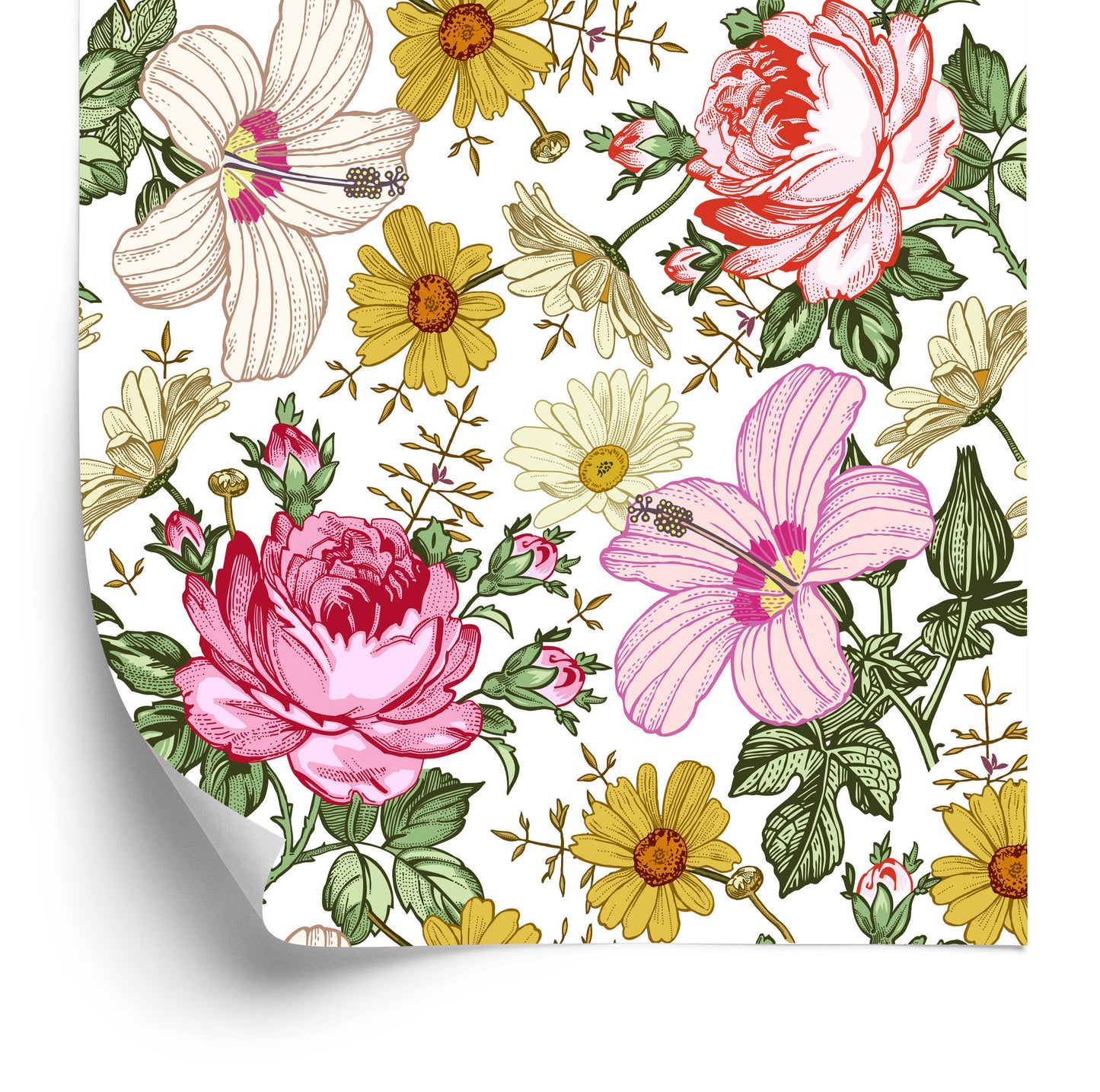 Wallpaper For The Bedroom With Flowers