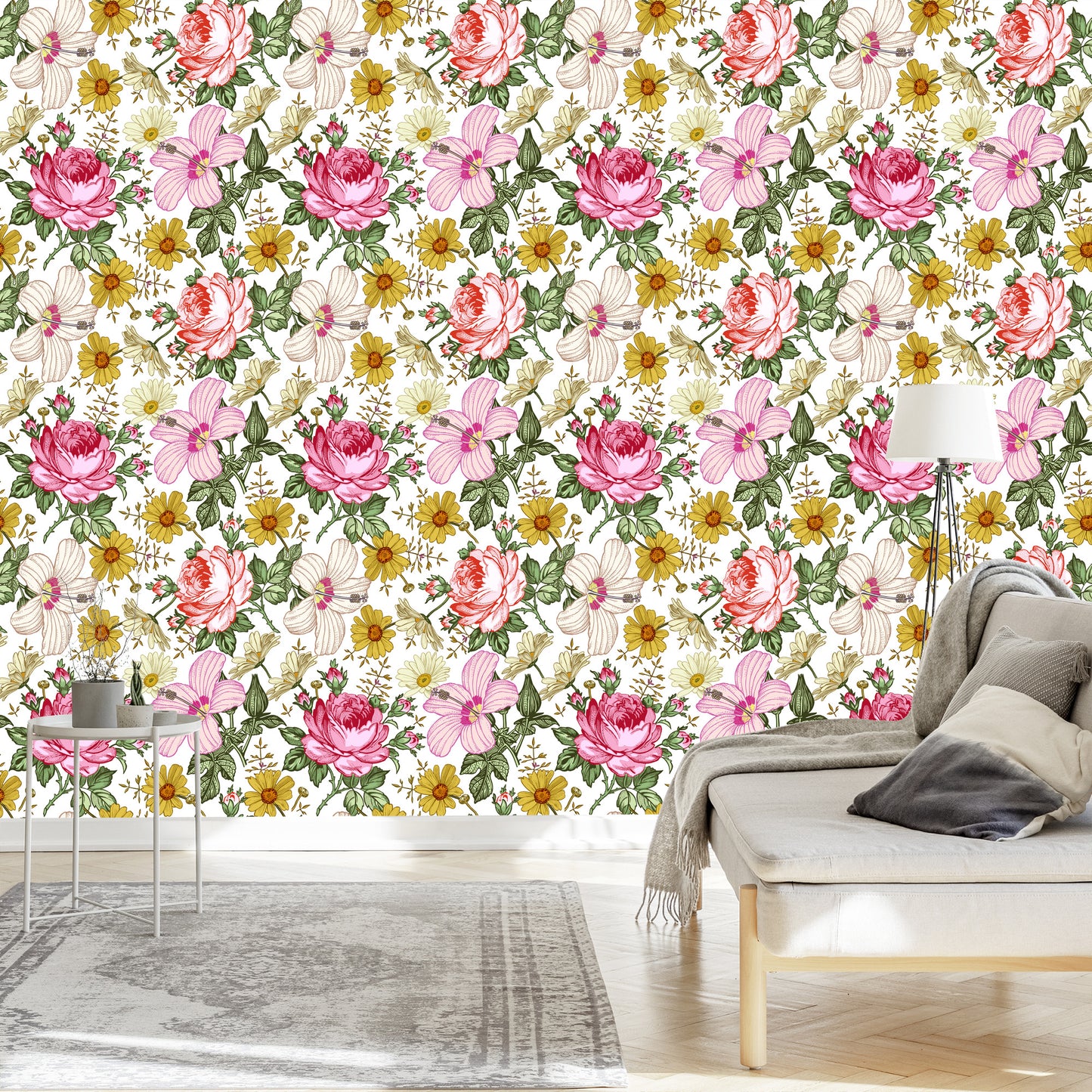 Wallpaper For The Bedroom With Flowers