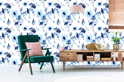 Wallpaper Modern Floral Pattern