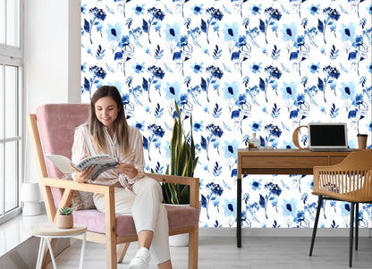 Wallpaper Modern Floral Pattern