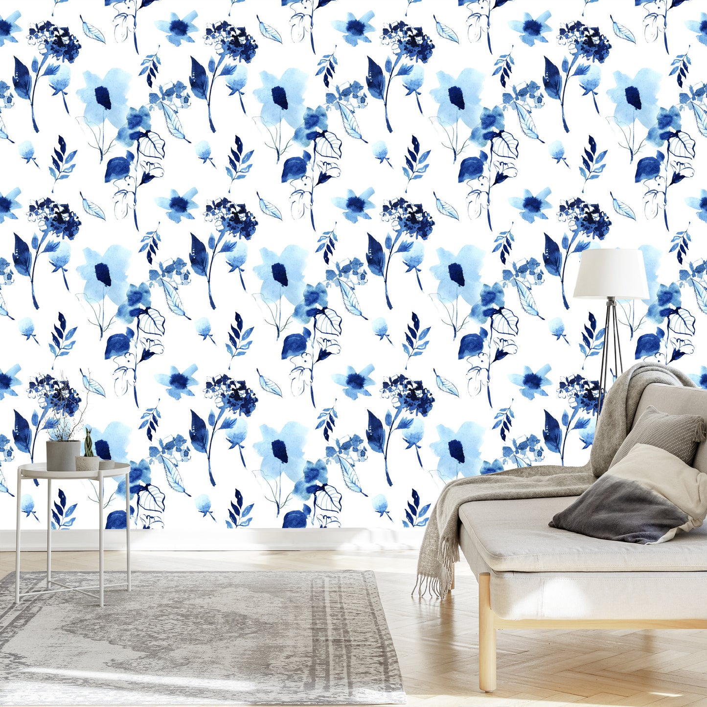 Wallpaper Modern Floral Pattern