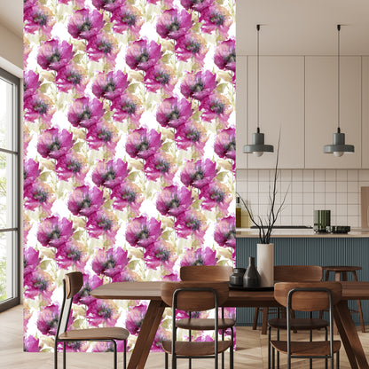 Wallpaper Poppies Painted With Watercolor