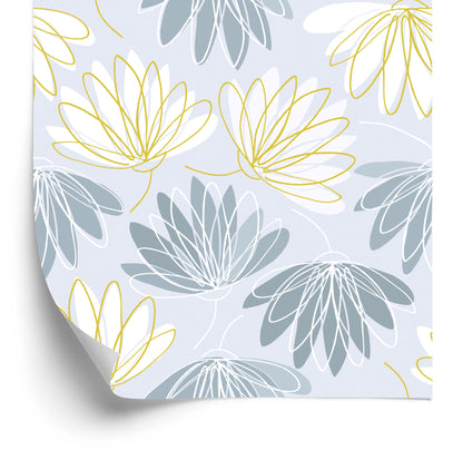 Wallpaper Water Lilies As Drawn