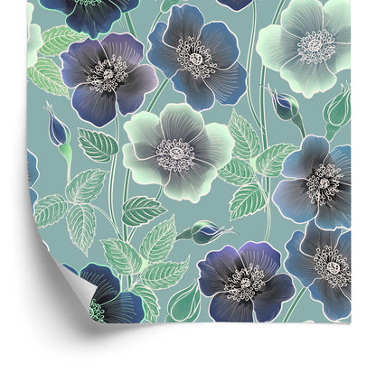 Wallpaper Beautiful Flowers In Vintage Style
