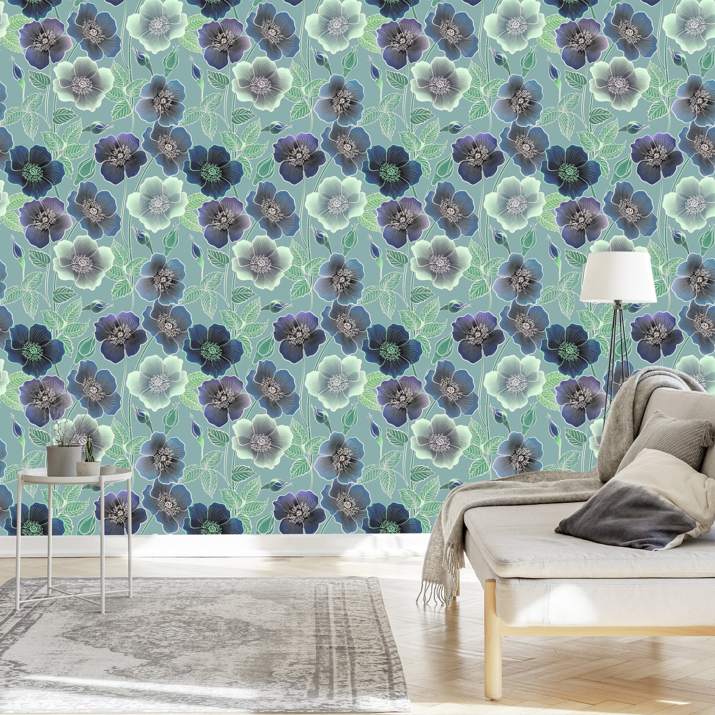 Wallpaper Beautiful Flowers In Vintage Style
