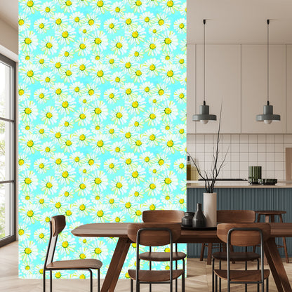 Wallpaper Daisies Painted With Watercolor