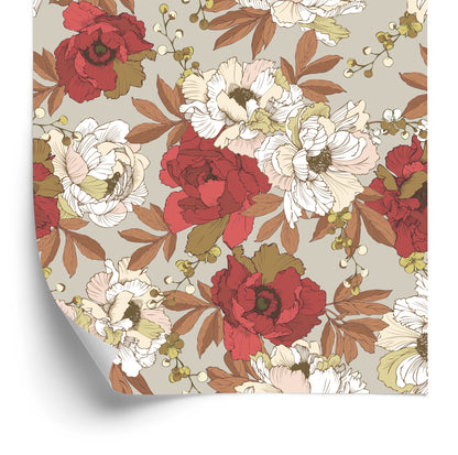 Wallpaper Colorful Peonies Bouquet