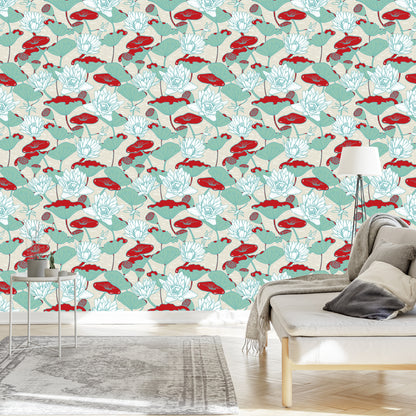 Wallpaper Water Lilies And Lotuses