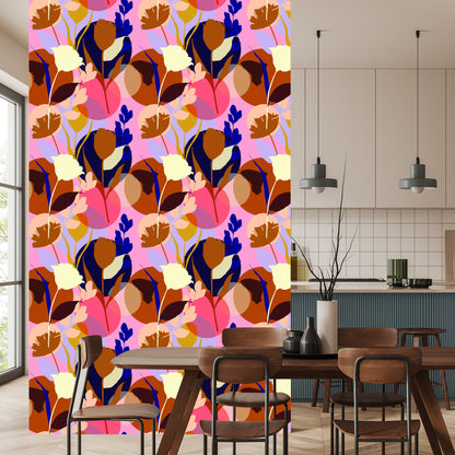 Wallpaper Fashionable Colorful Flowers