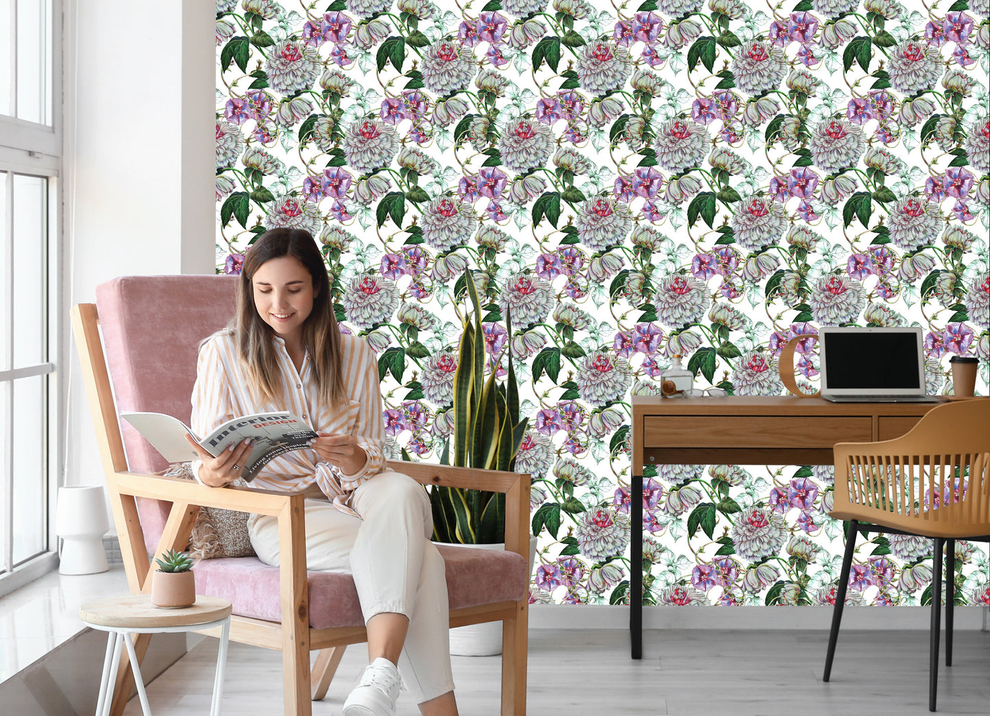 Wallpaper Beautiful Peonies
