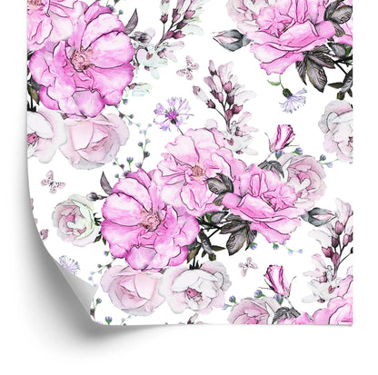 Wallpaper Fashionable Roses In Pastel Colors