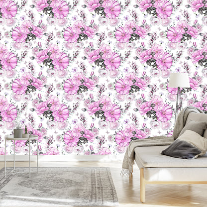 Wallpaper Fashionable Roses In Pastel Colors