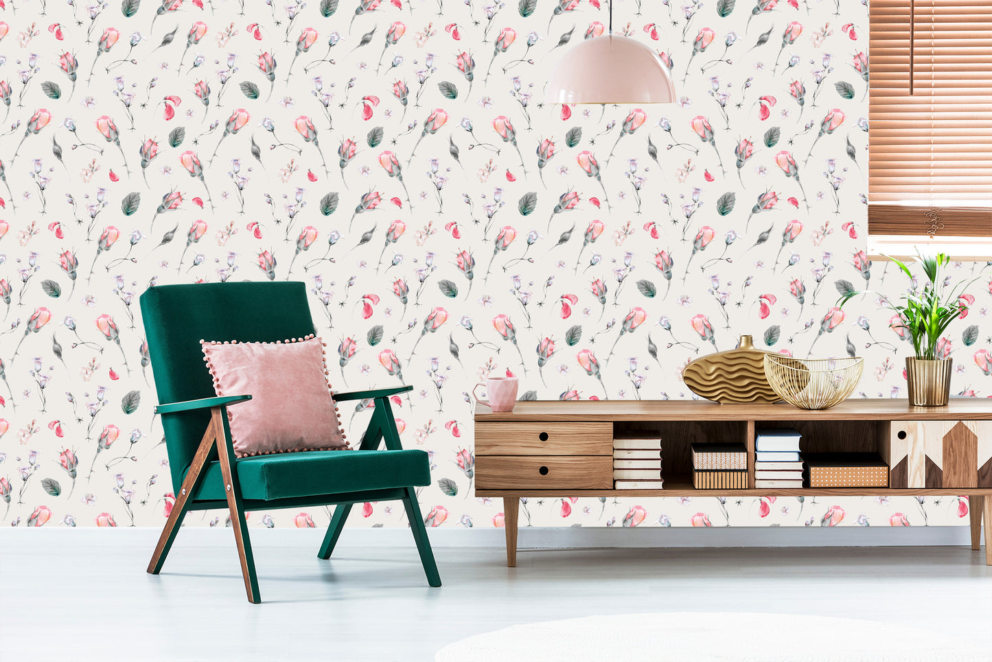 Wallpaper Vintage Roses Flowers