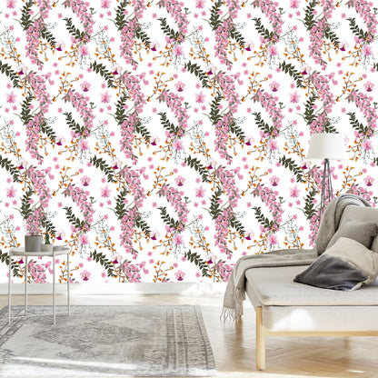 Wallpaper Blooming Wild Flowers