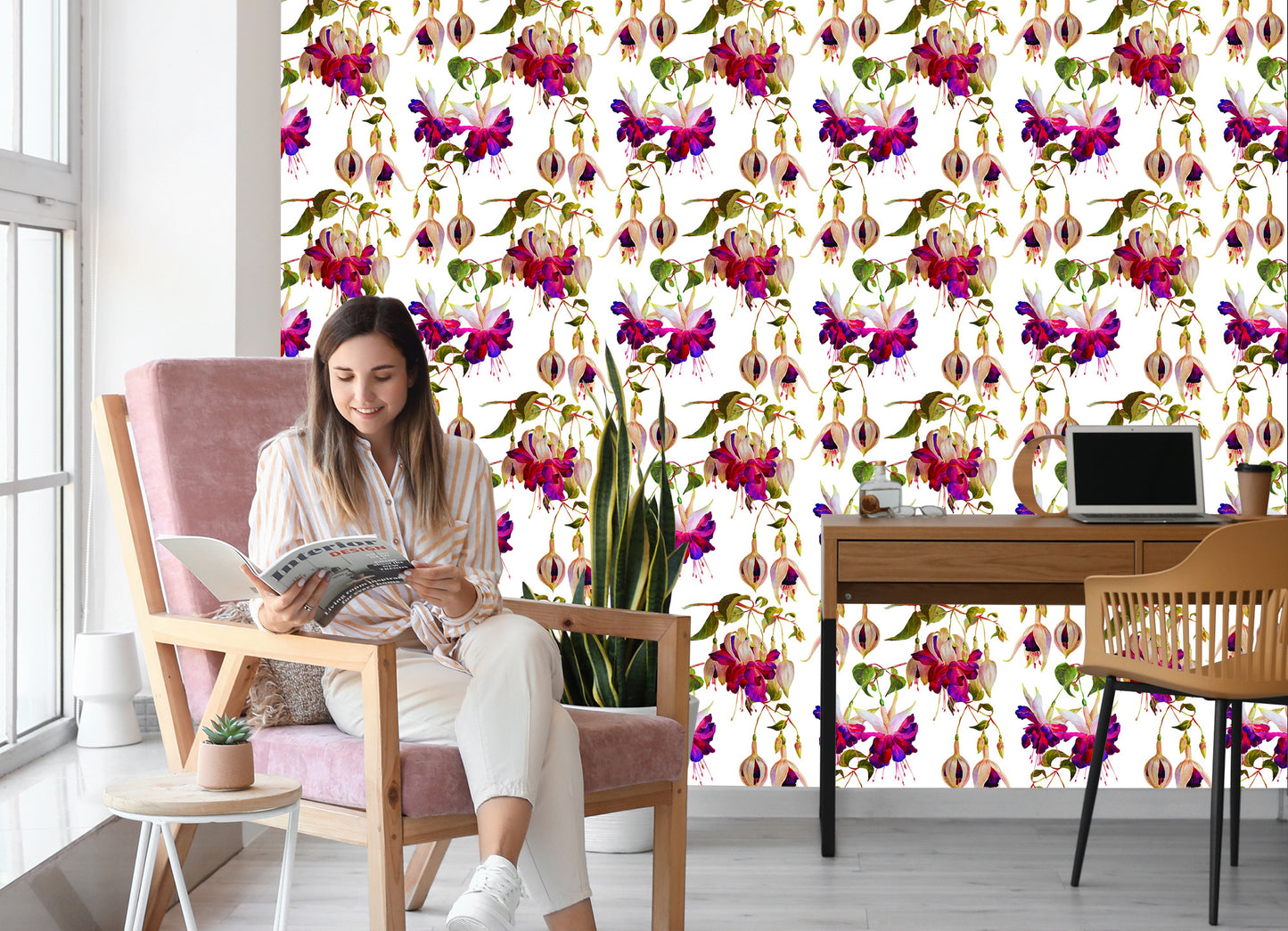 Wallpaper Flowers Fuchsia Nature Nature For Living Room