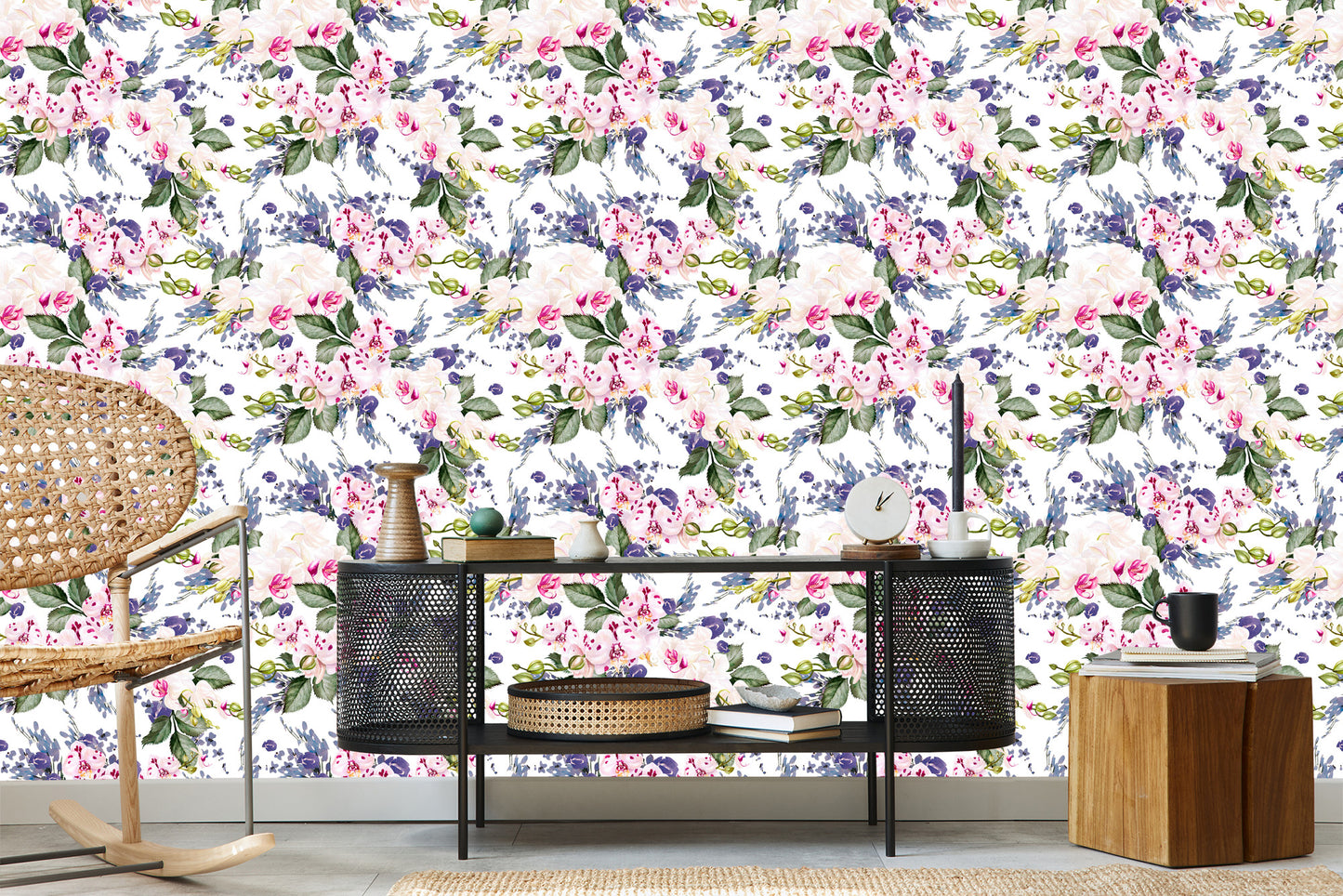 Wallpaper For Living Room Green Flowers Orchids Orchid