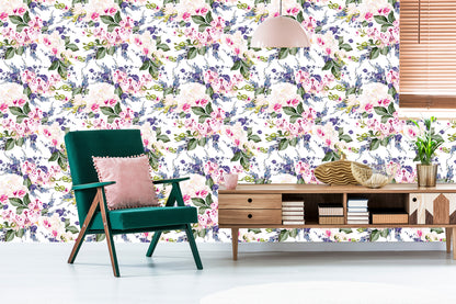 Wallpaper For Living Room Green Flowers Orchids Orchid
