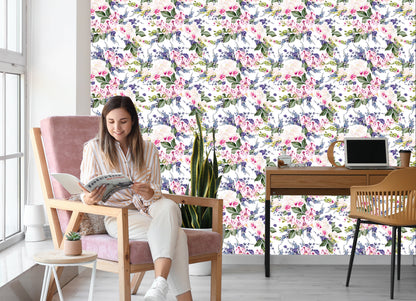 Wallpaper For Living Room Green Flowers Orchids Orchid