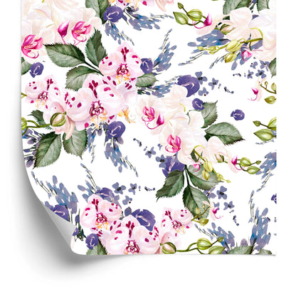 Wallpaper For Living Room Green Flowers Orchids Orchid