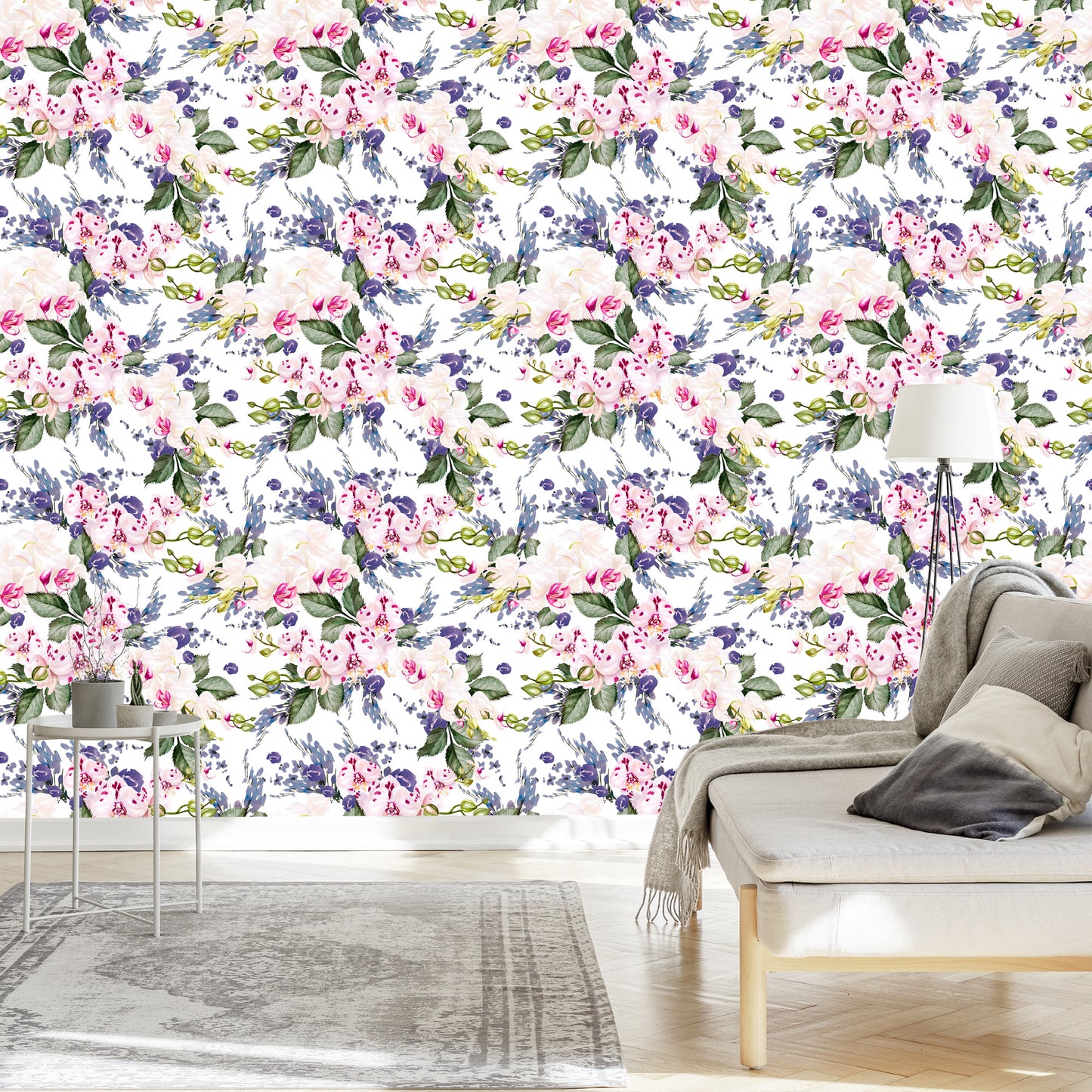 Wallpaper For Living Room Green Flowers Orchids Orchid