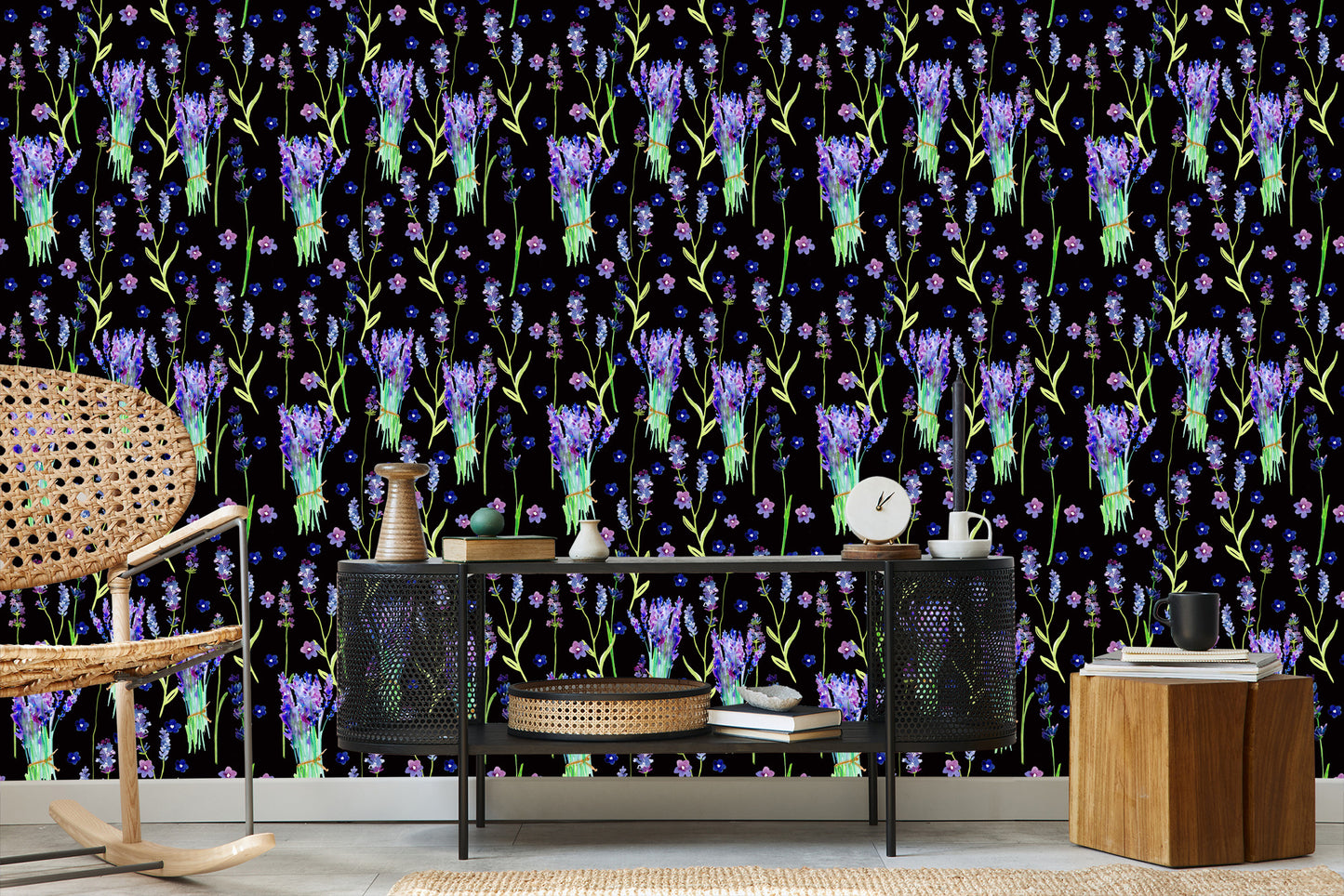Wallpaper Violet Flowers