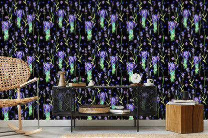 Wallpaper Violet Flowers