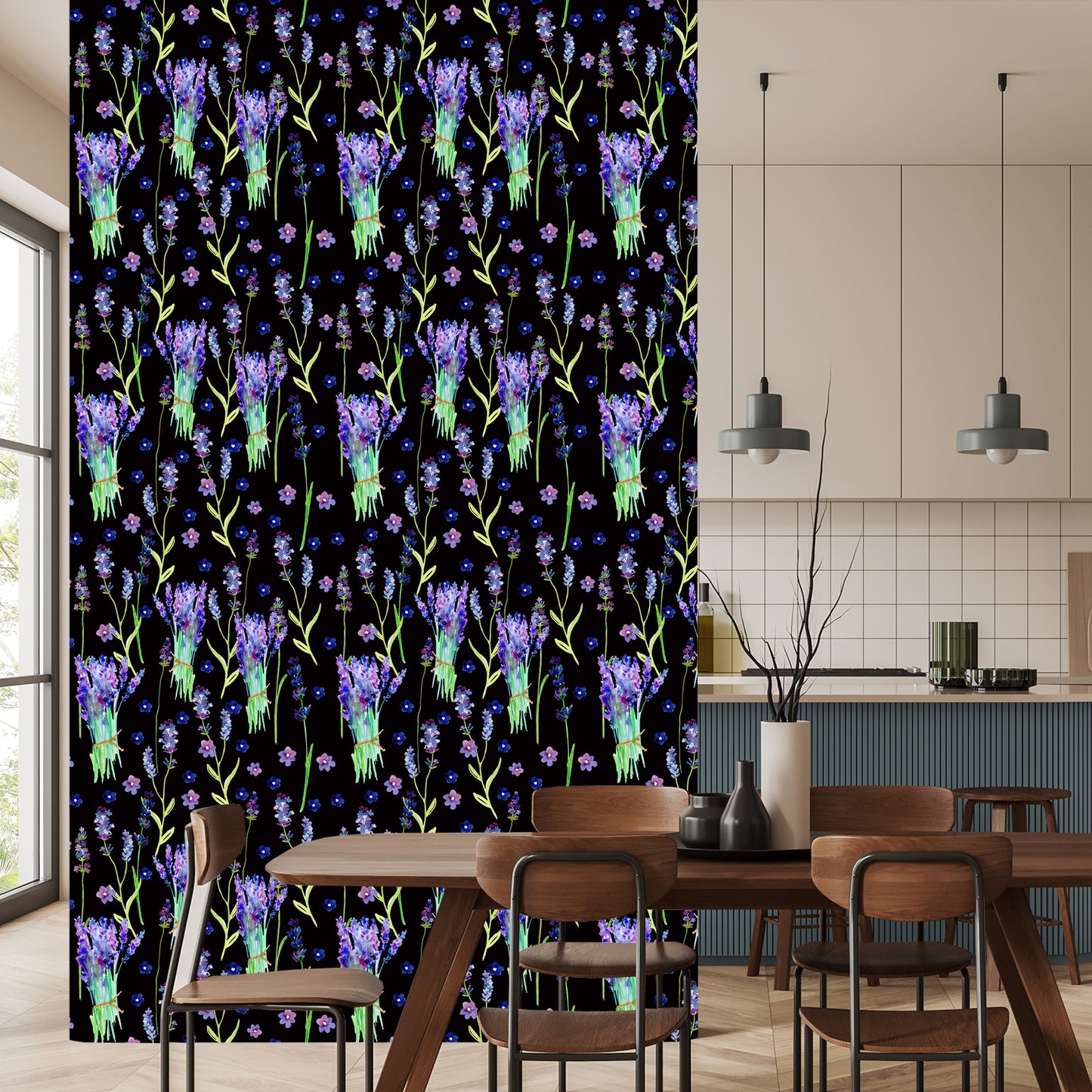 Wallpaper Violet Flowers