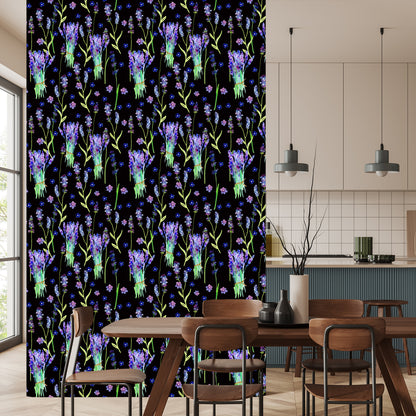 Wallpaper Violet Flowers