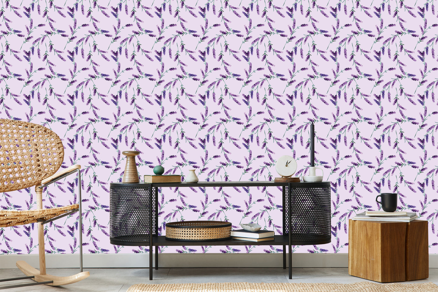 Wallpaper Lavender Leaves