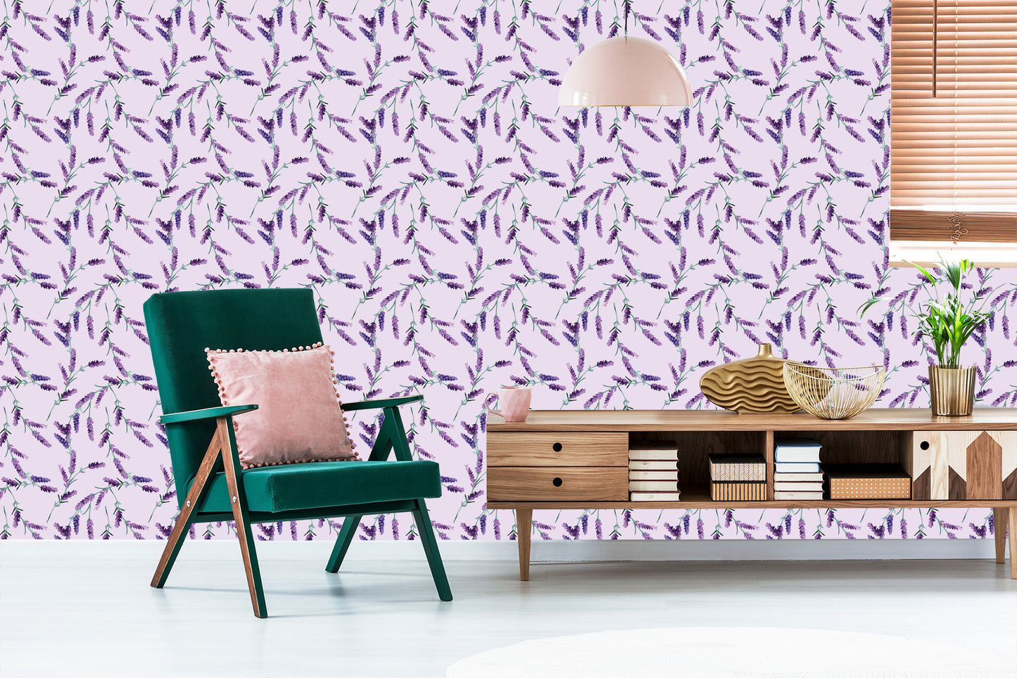 Wallpaper Lavender Leaves