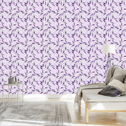 Wallpaper Lavender Leaves