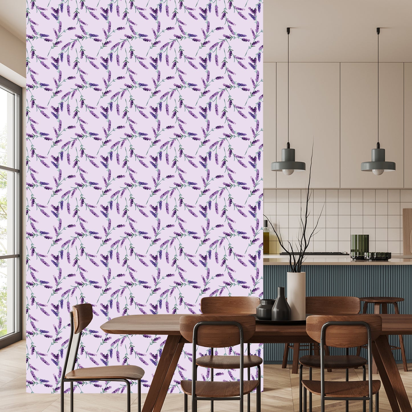 Wallpaper Lavender Leaves