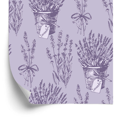 Wallpaper Lavender In Retro Style