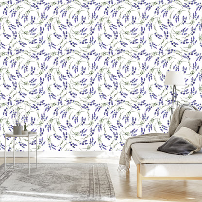 Wallpaper Lavender In A Modern Style