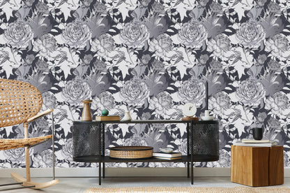 Wallpaper Dark Peonies