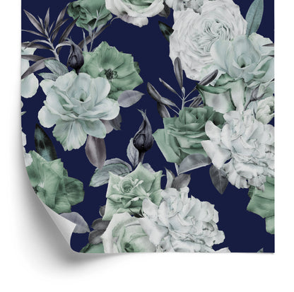 Wallpaper Vegetable Roses Pattern