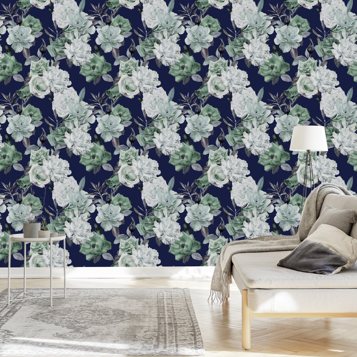 Wallpaper Vegetable Roses Pattern