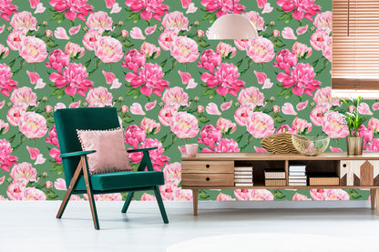 Wallpaper Beautiful Peonies
