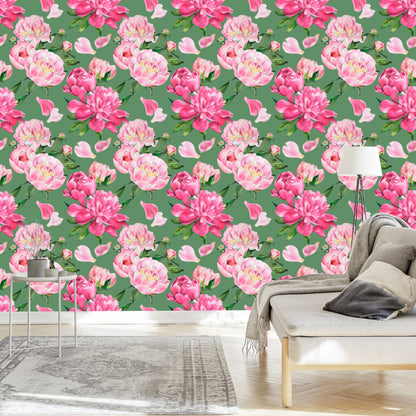 Wallpaper Beautiful Peonies