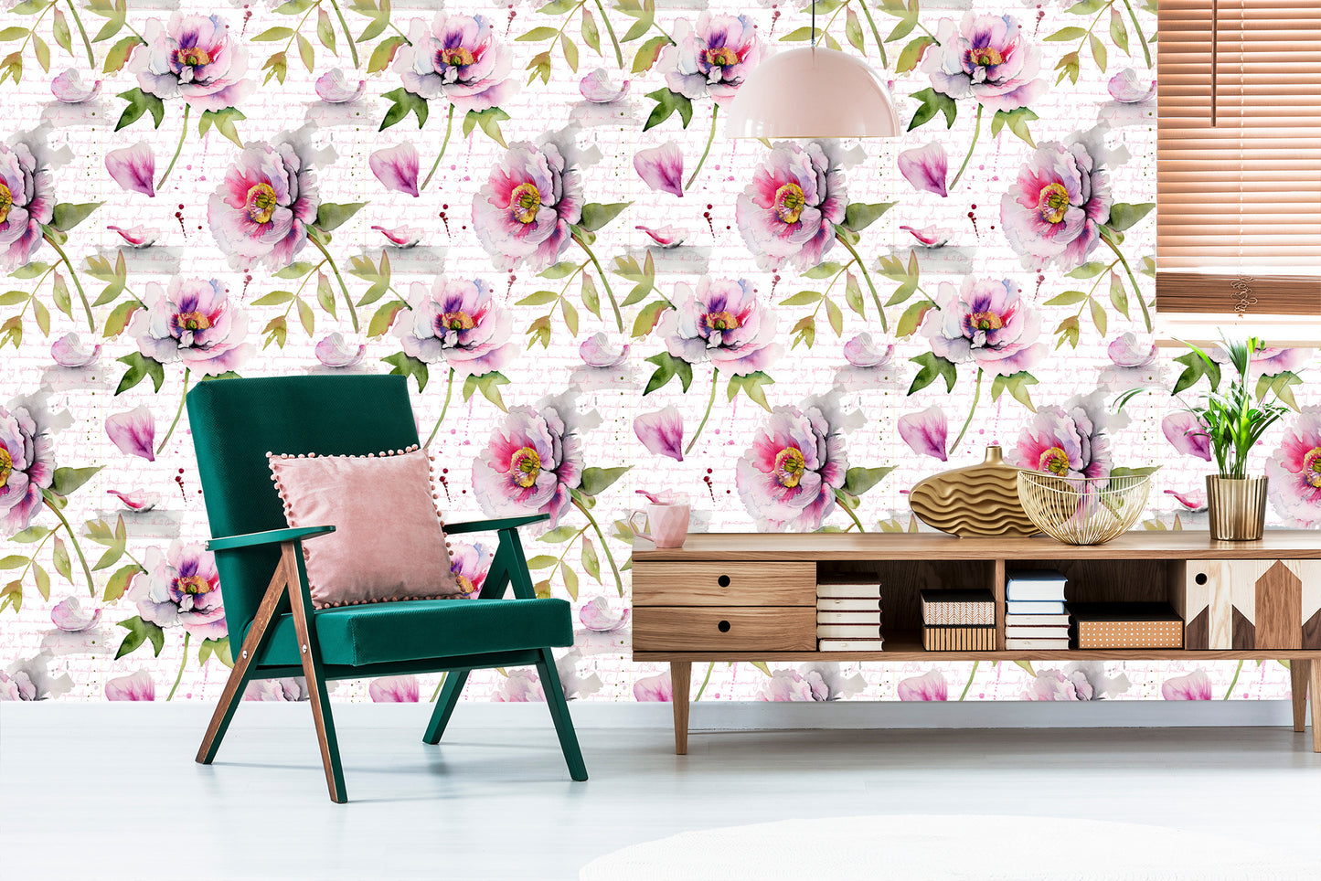 Wallpaper Vintage Peonies