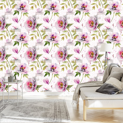 Wallpaper Vintage Peonies