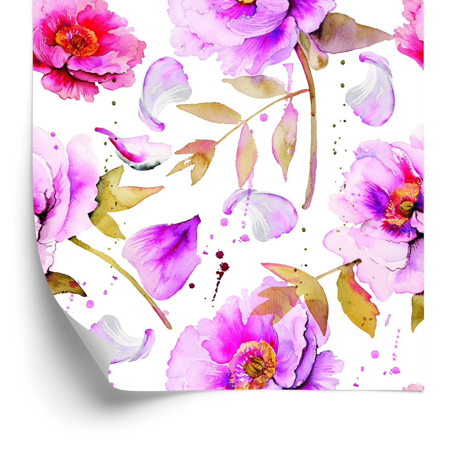 Wallpaper Peonies In Vivid Colors