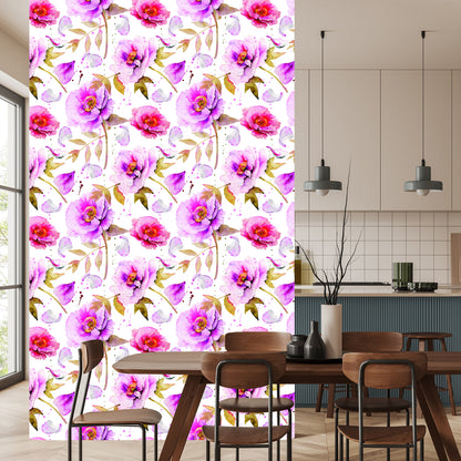 Wallpaper Peonies In Vivid Colors