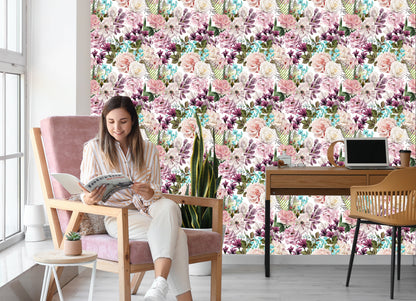 Wallpaper Flowers In Various Colors