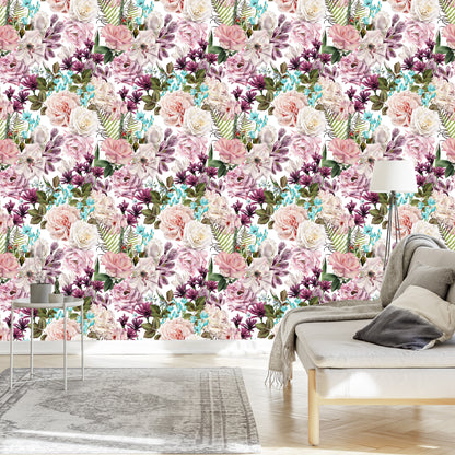 Wallpaper Flowers In Various Colors