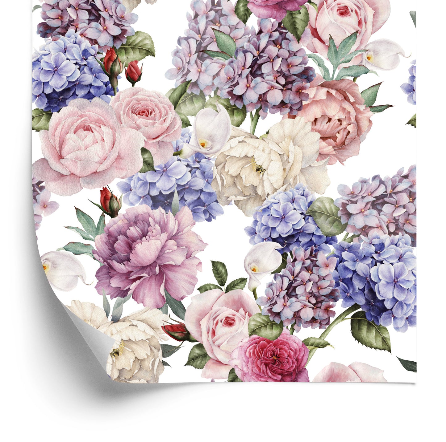 Wallpaper English Roses Peonies