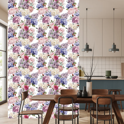 Wallpaper English Roses Peonies