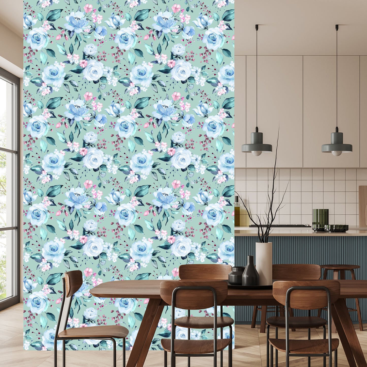 Wallpaper Roses In Fashionable Colors