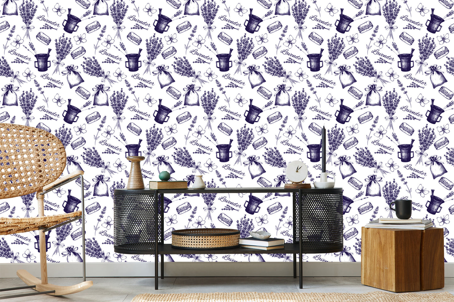 Wallpaper Lavender As Sketched
