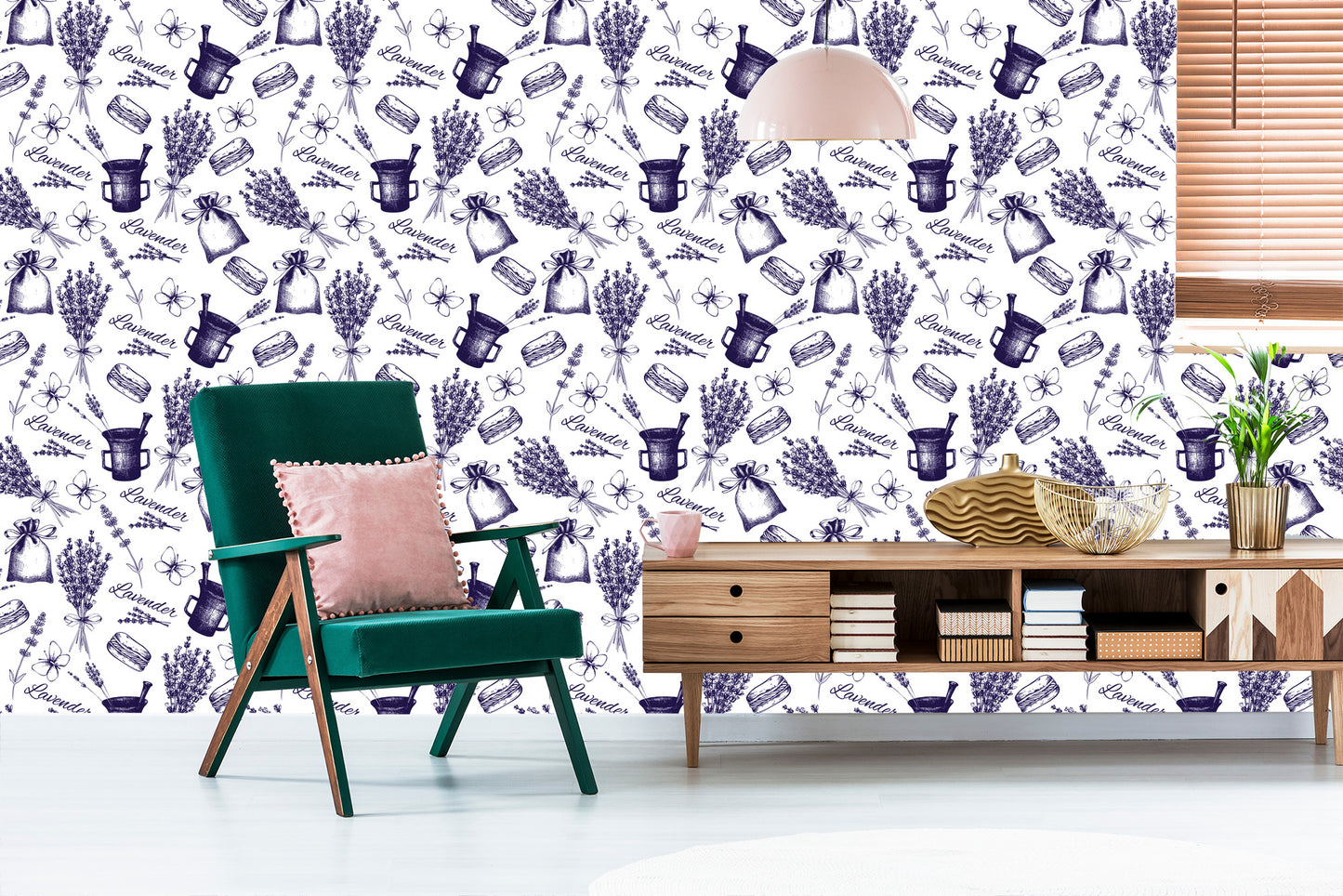 Wallpaper Lavender As Sketched